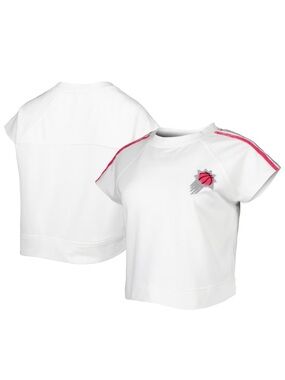 Phoenix Suns White Short Sleeve Tee with Pink Stripe Accent